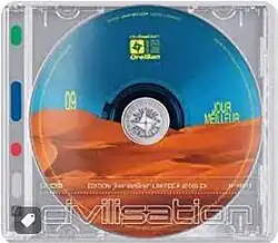 A CD with a desert in background. Near the center of the CD, it says "09 - JOUR MEILLEUR".