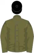 Khaki, black cap