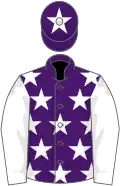 Purple, white stars, sleeves and star on cap