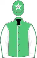 Emerald Green, White seams, White sleeves, Emerald Green seams, Emerald Green cap, White star