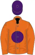 Orange, purple disc and cap