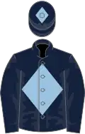 Dark Blue, Light Blue diamond and diamond on cap