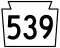 Pennsylvania Route 539 marker