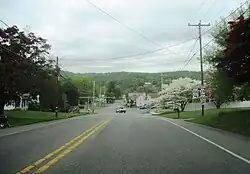 Northbound PA 29 approaching PA 100 in Hereford