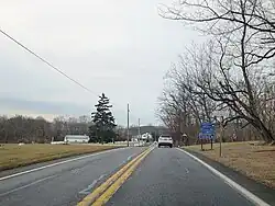 Northbound PA 897 entering Cocalico