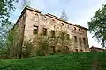 Ruin of a palace in central Sokołowiec