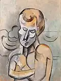 Pablo Picasso, 1909, Man with Arms Crossed, watercolor, gouache and charcoal on paper pasted on cardboard, 65.2 x 49.2 cm, Hermitage Museum, St. Petersburg