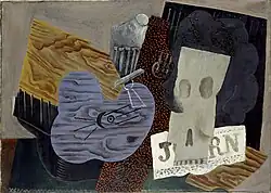 Pablo Picasso, 1914, Instruments de musique et tête de mort, oil on canvas, 43.8 x 61.8 cm, Lille Métropole Museum of Modern, Contemporary and Outsider Art