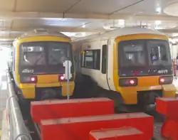 A pair of Class 465 trains.