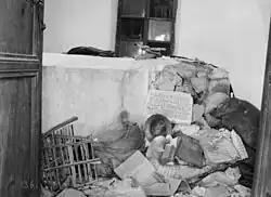 Desecrated graves in the mosque during the 1929 Palestine riots