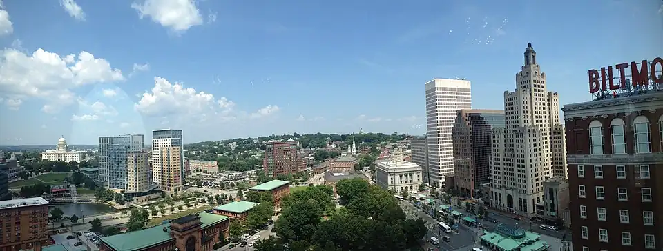 Panoramic view from top floor