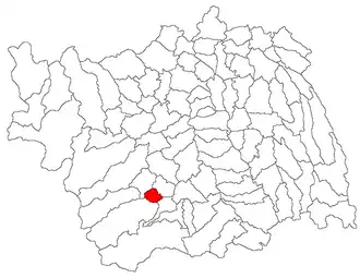 Location in Bacău County