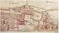 Plan of the ducal palace and its surroundings in 1856