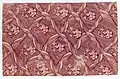 Red paste paper with impressed designs, 19th century