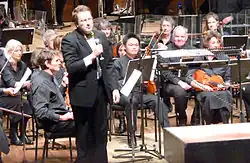 Former Auckland Symphony Conductor Peter Thomas with the Orchestra