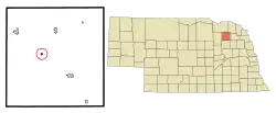 Location of Foster, Nebraska