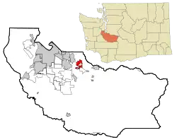 Location of Bonney Lake, Washington