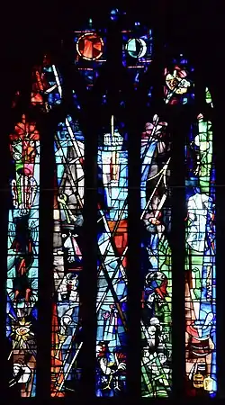 West tower window by John Piper and Patrick Reyntiens (1957-62)