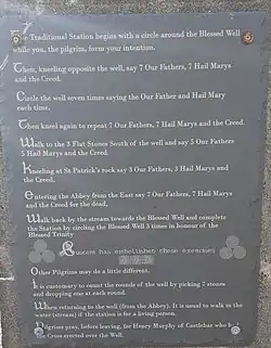 Plaque describing pattern at Kilgeever