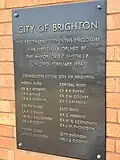 City of Brighton plaque