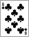 on top of the 7 of clubs lies the 8