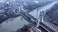 Transilvania bridge Satu Mare aerial view