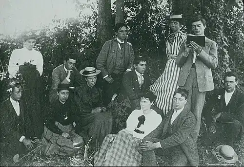 The Pomona class of 1894 gathered outdoors
