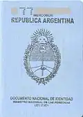 DNI blue booklet, issued 2009-2012