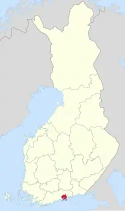 Location of Porvoo
