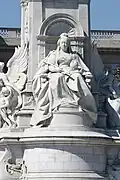 Statue of an enthroned Queen Victoria