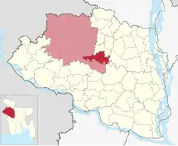 Location of Raninagar Upazila