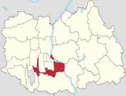 Location of Renhe Town within Shunyi District