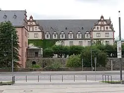 The castle seen from the East, Kirchenbau