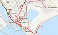 Cagliari tram map 1893-1973