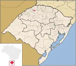 Location of São Martinho in Rio Grande do Sul