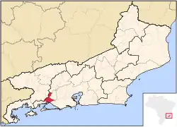Location of Itaguaí in the state of Rio de Janeiro