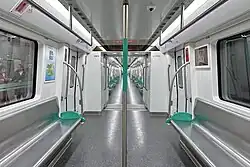 Train interior of Wuhan Metro Line 19
