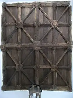 Roof of south porch, St Andrew's Church. The lantern hangs at the northern end before the church door