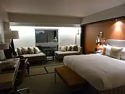 Room on 37th floor at One UN Millennium Hilton Hotel.