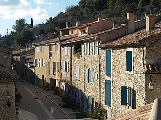 The main road in Vitrolles-en-Luberon