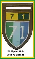 SADF 7 Division 71 Brigade Signals Unit Flash
