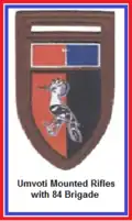 SADF 84 Brigade Umvoti Mounted Rifles Flash