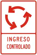 R-4-1 Controlled access roundabout