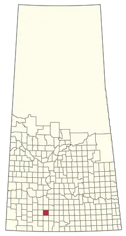 Location of the RM of Glen Bain No. 105 in Saskatchewan