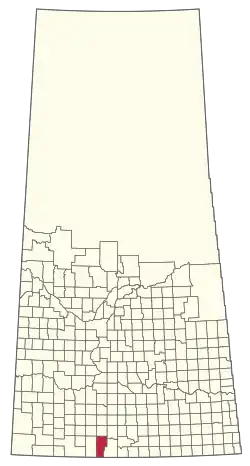 Location of the RM of Waverley No. 44 in Saskatchewan