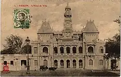 Saigon City Hall on a postcard, 1930