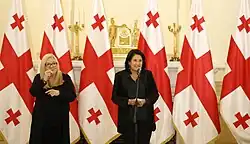 President Salome Zourabichvili addressing the Deaf Association