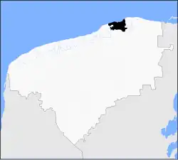 Location of San Felipe in Yucatán