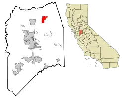 Location in San Joaquin County and the state of California
