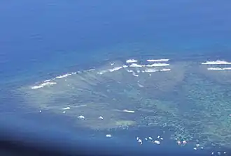 Sanur reef seen from above